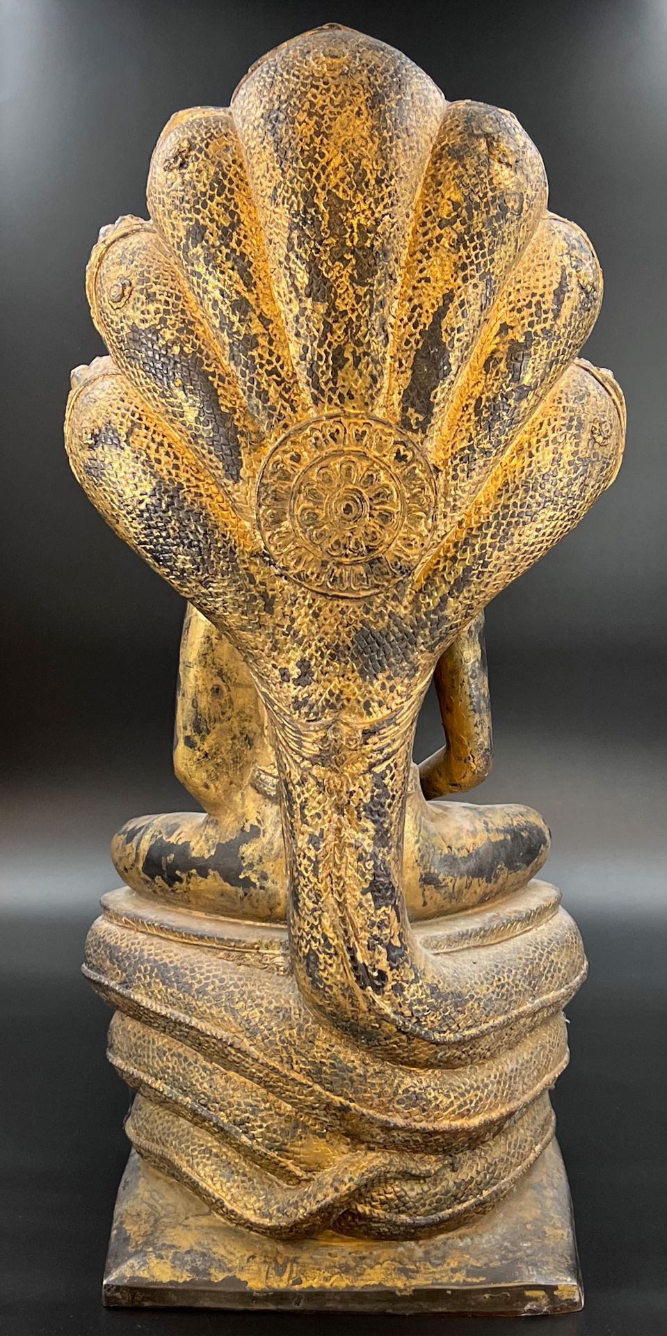 Naga Buddha. Bronzefigur. Um 1900. - Bild 3 aus 13