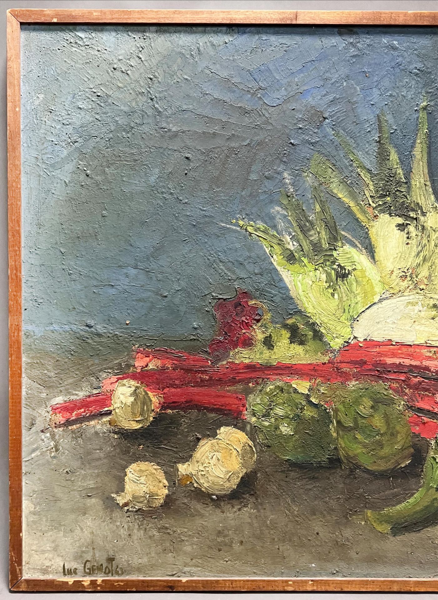 Luc GENOT (XX). Still life with vegetables. Dated 1963. - Image 3 of 9