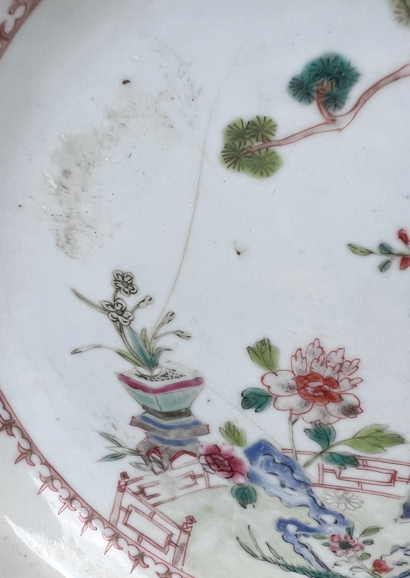 Three plates. China. Famille rose. 19th century. - Image 9 of 17