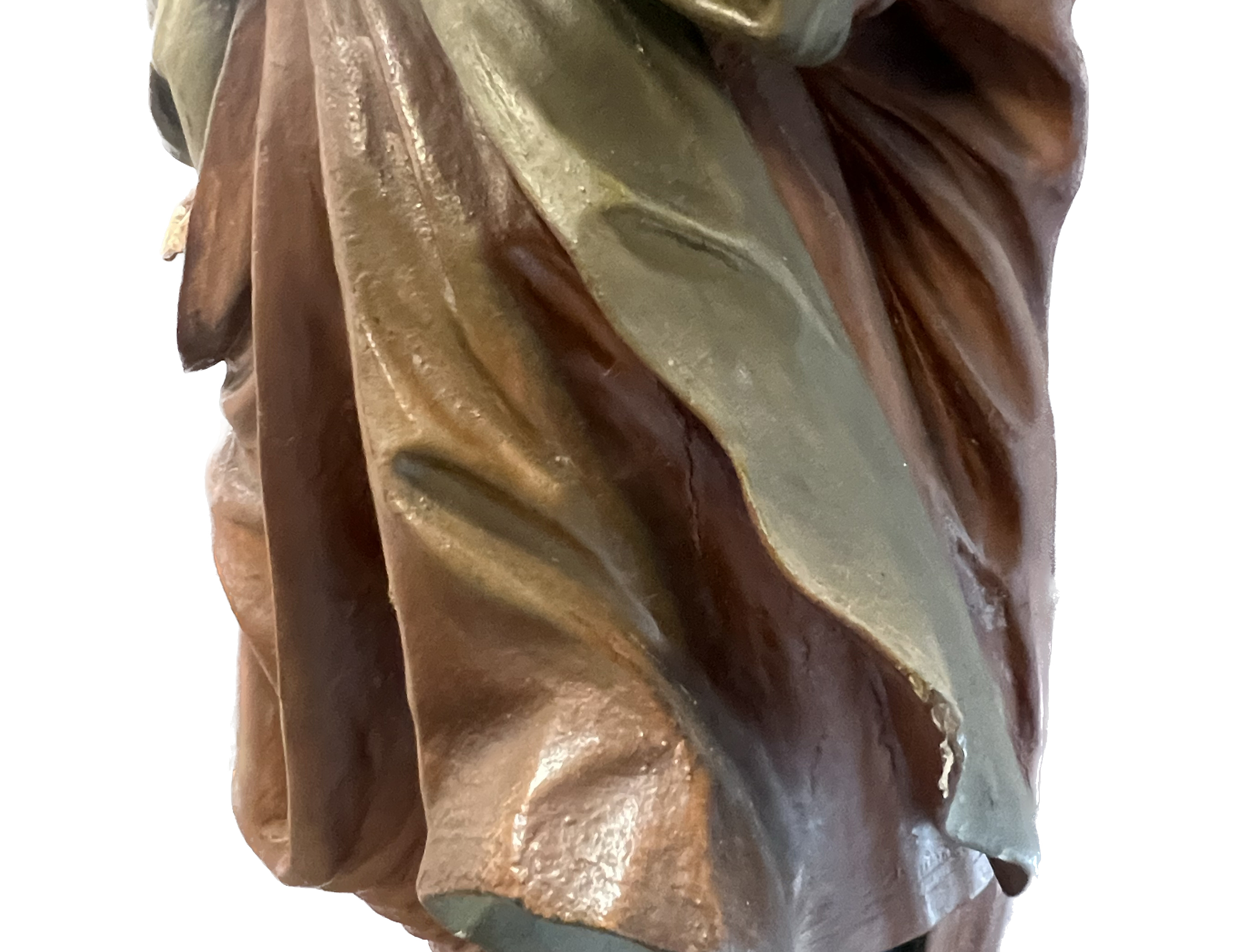 Life-size sculpture. St Joseph with Christ Child. Probably 17th / 18th century. Southern Germany. - Image 9 of 20