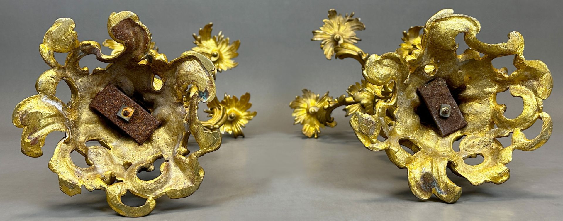 A pair of girandoles, 5 flames. Gilt bronze. 19th century. - Image 12 of 14