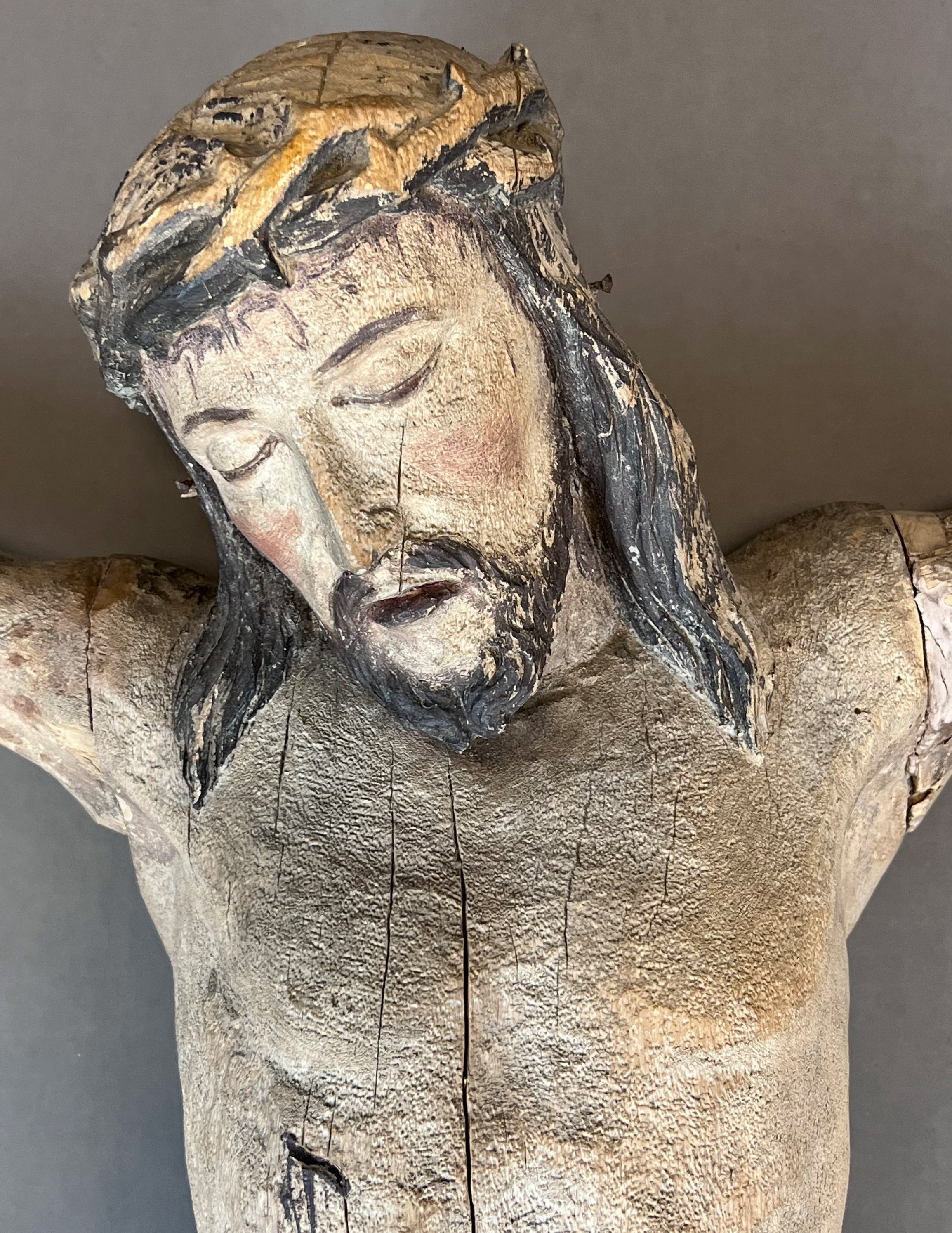 Wooden figure. Crucified Christ. 17th century. South Germany. - Image 2 of 19