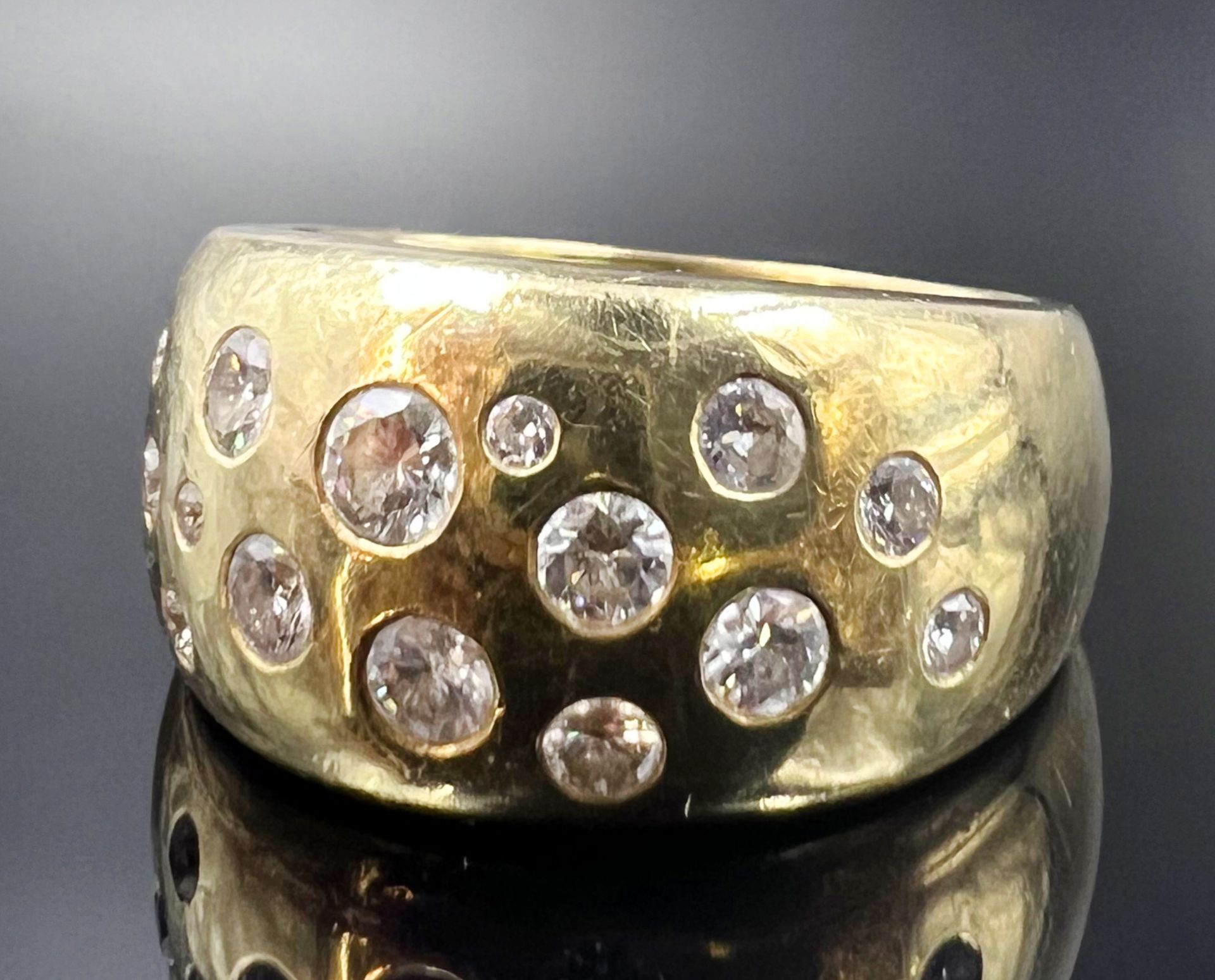 Ladies' ring. 585 yellow gold with diamonds - Image 2 of 11