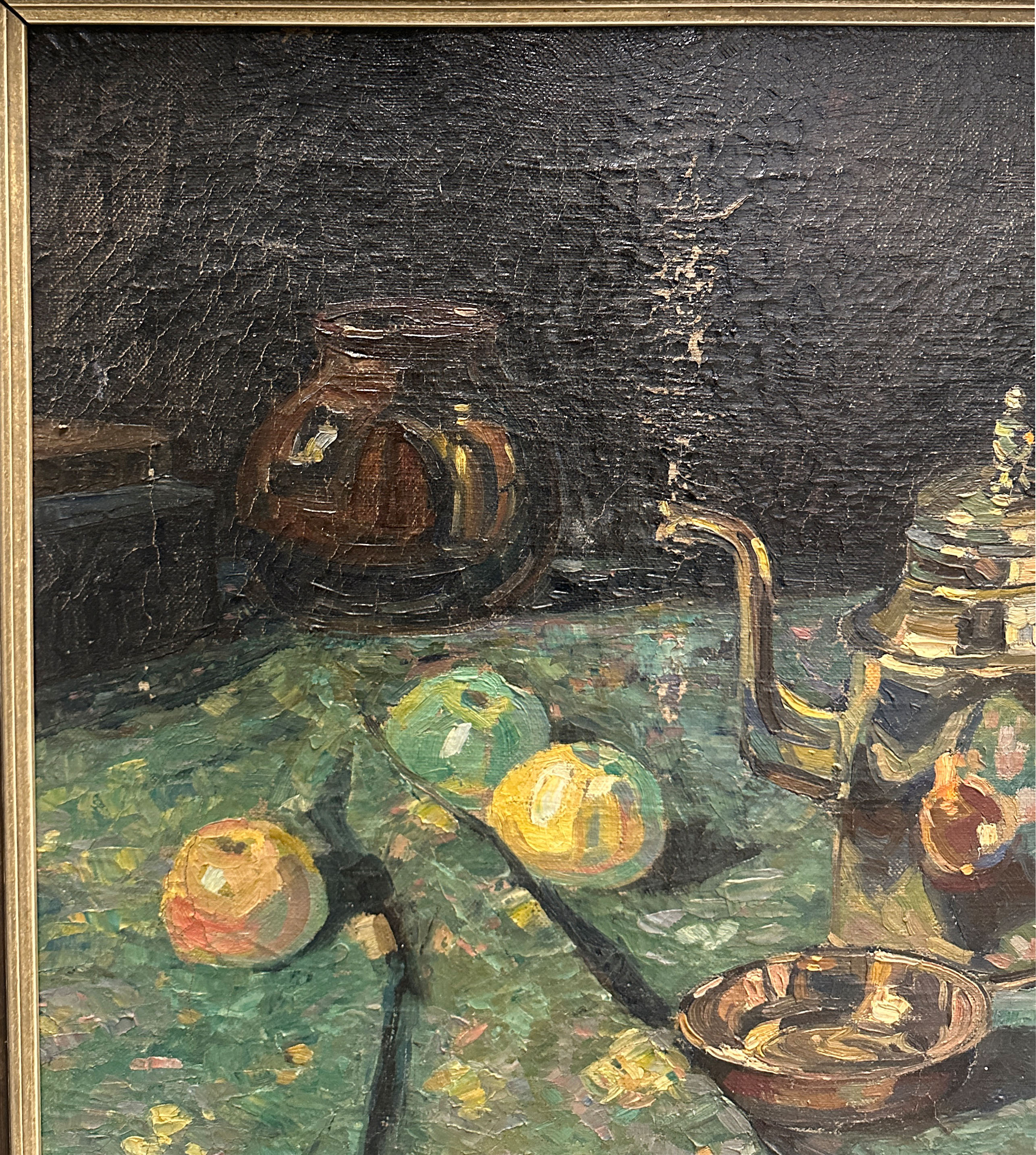 Werner VOGEL (1889 - 1957). Still life with jug and apples. - Image 3 of 12