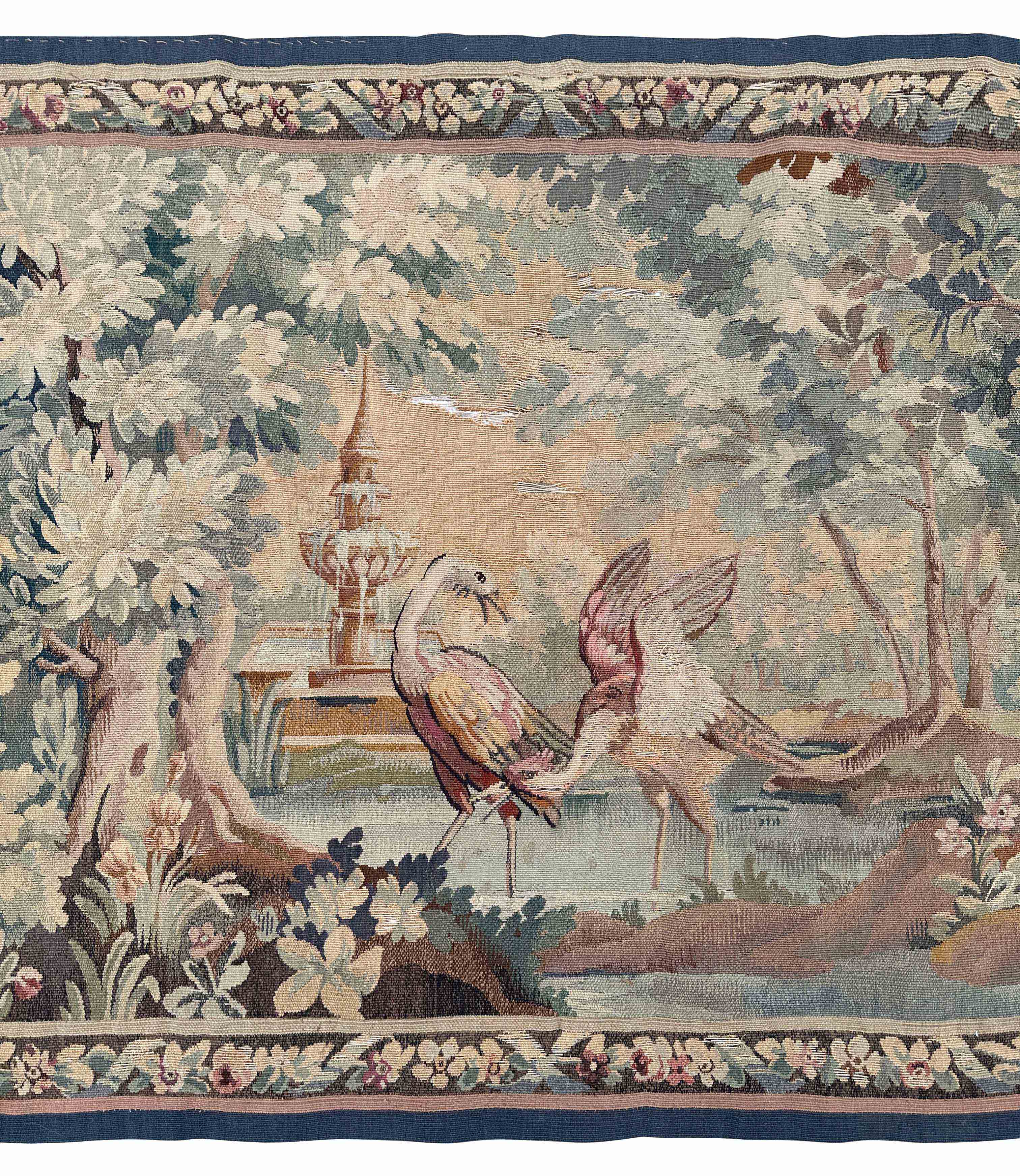 Tapestry. Europe. 20th century. Pair of birds. - Image 3 of 11