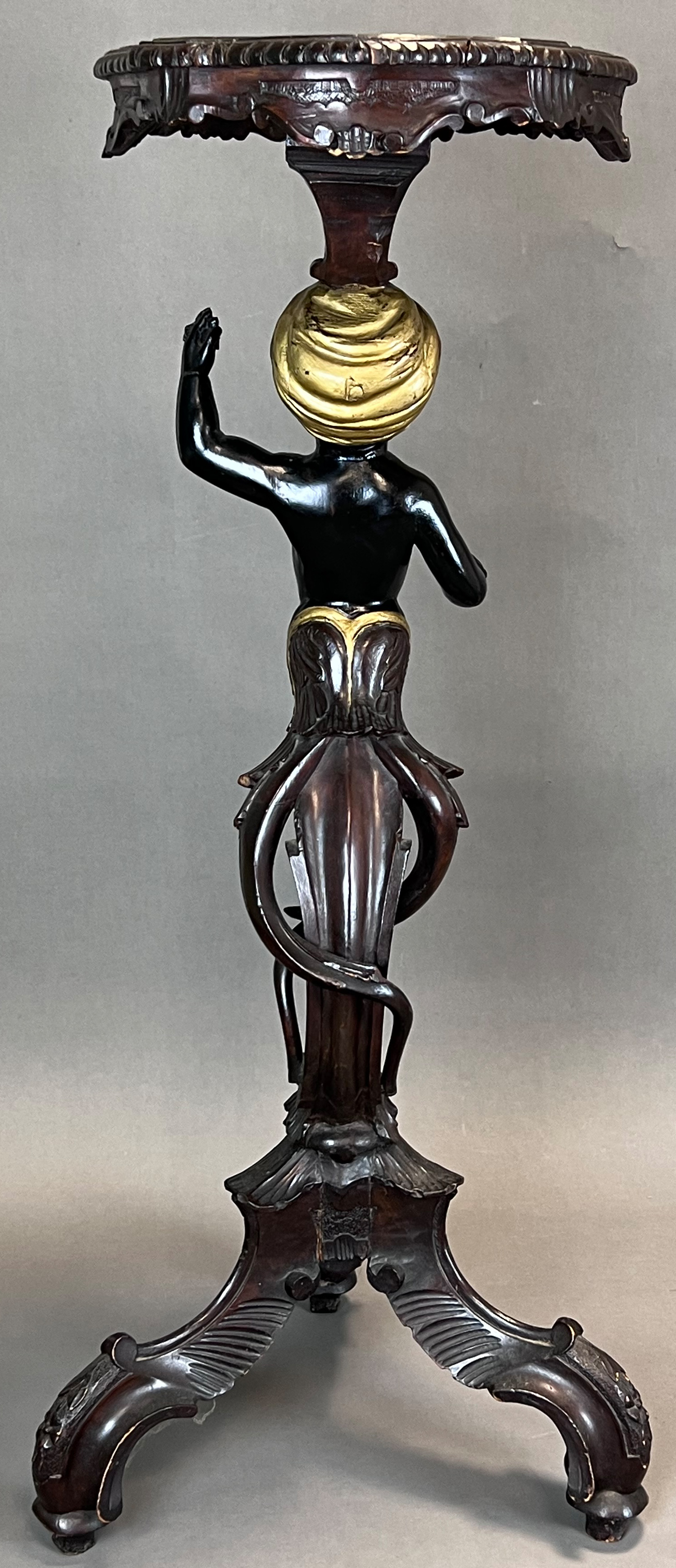 Blackamoor torch stand. Wood. Late 19th century. - Image 3 of 13