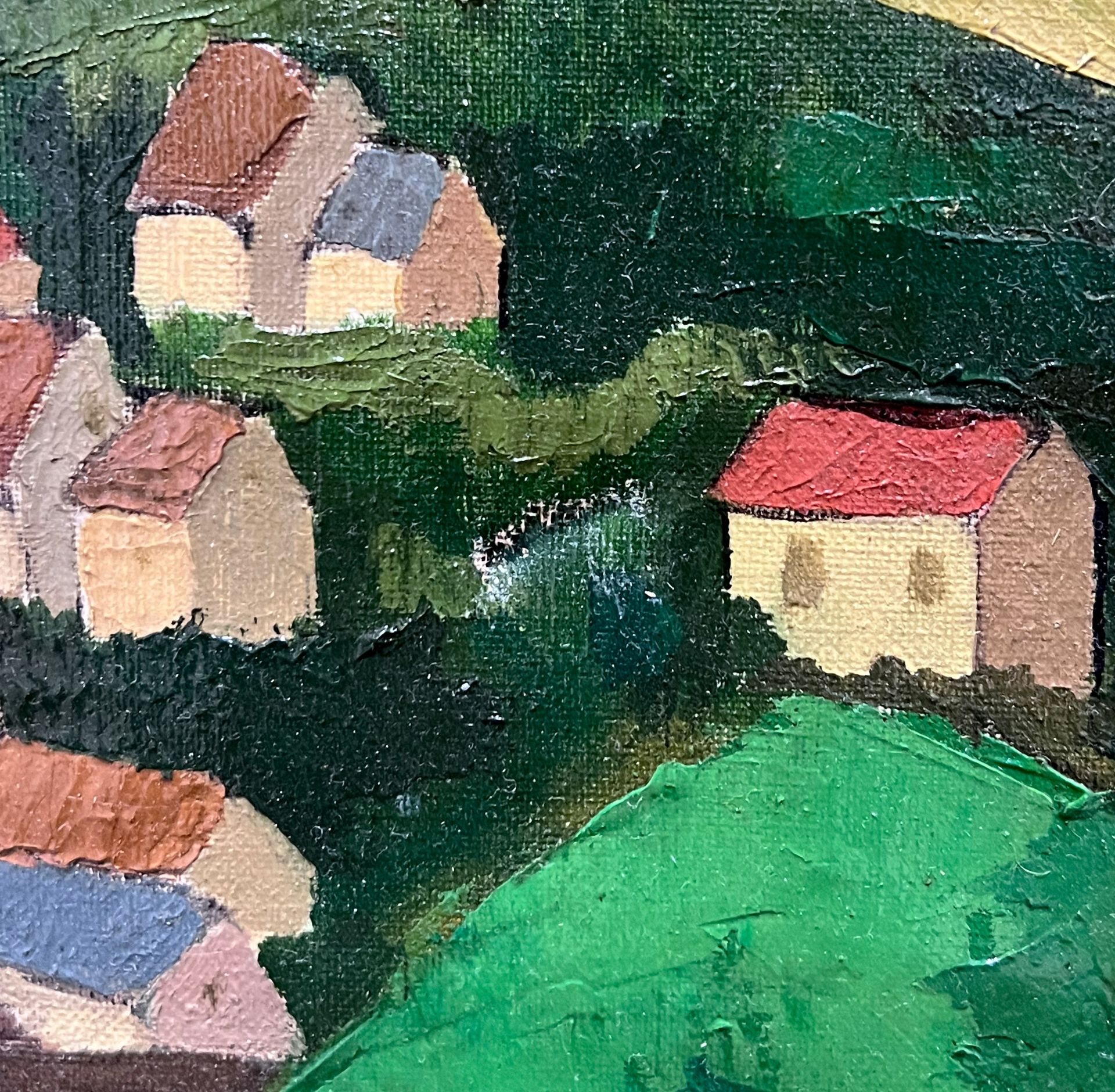 Jean PEYROLE (XX). View of a village. Probably in Lorraine. Dated 1952. - Image 6 of 11