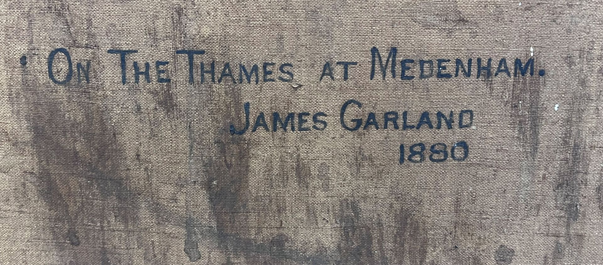 James GARLAND (1846 - 1944). "On the Thames at Medenham". Dated 1880. - Image 14 of 16