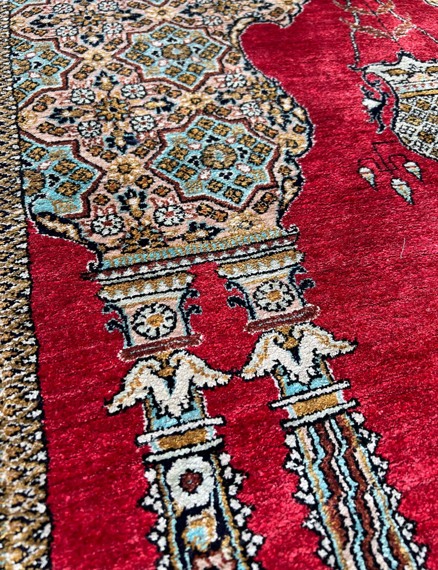 Ghom. Prayer rug. Circa 1960. - Image 5 of 9