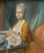 Nicolas Anne DUBOIS DE BEAUCHASNE (1758 - 1835). Portrait einer Dame. 1771.