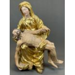 Baroque wooden figure. Lamentation of the Virgin Mary / Pietà. South Germany.