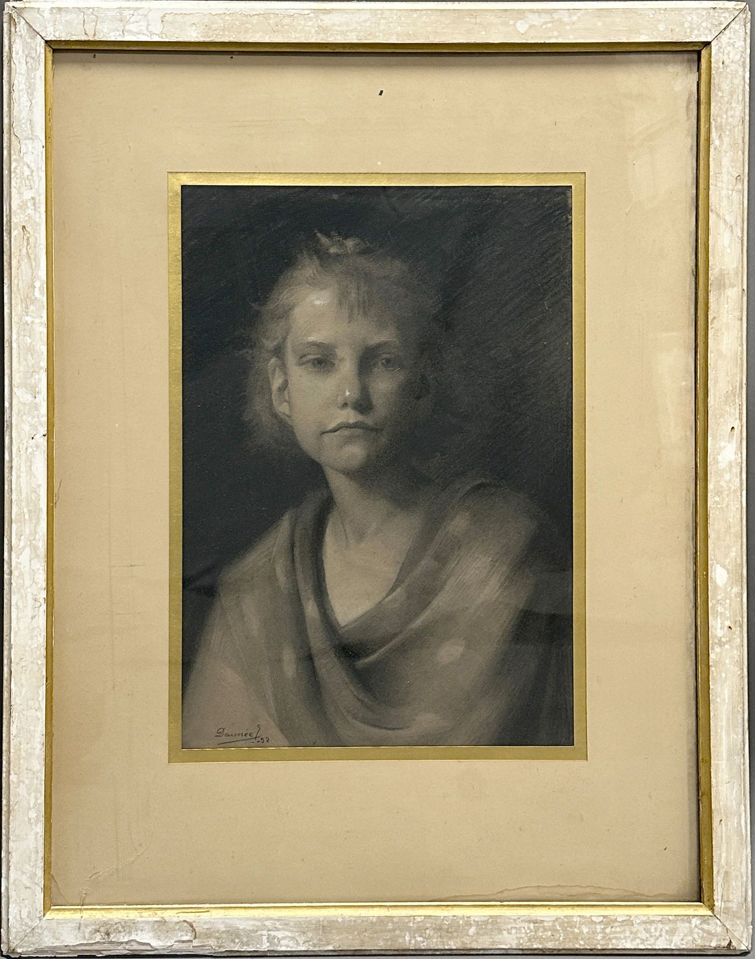 Emile Désiré DAIMEE (1867 - 1956). Portrait eines Mädchens. 1892. - Bild 2 aus 6