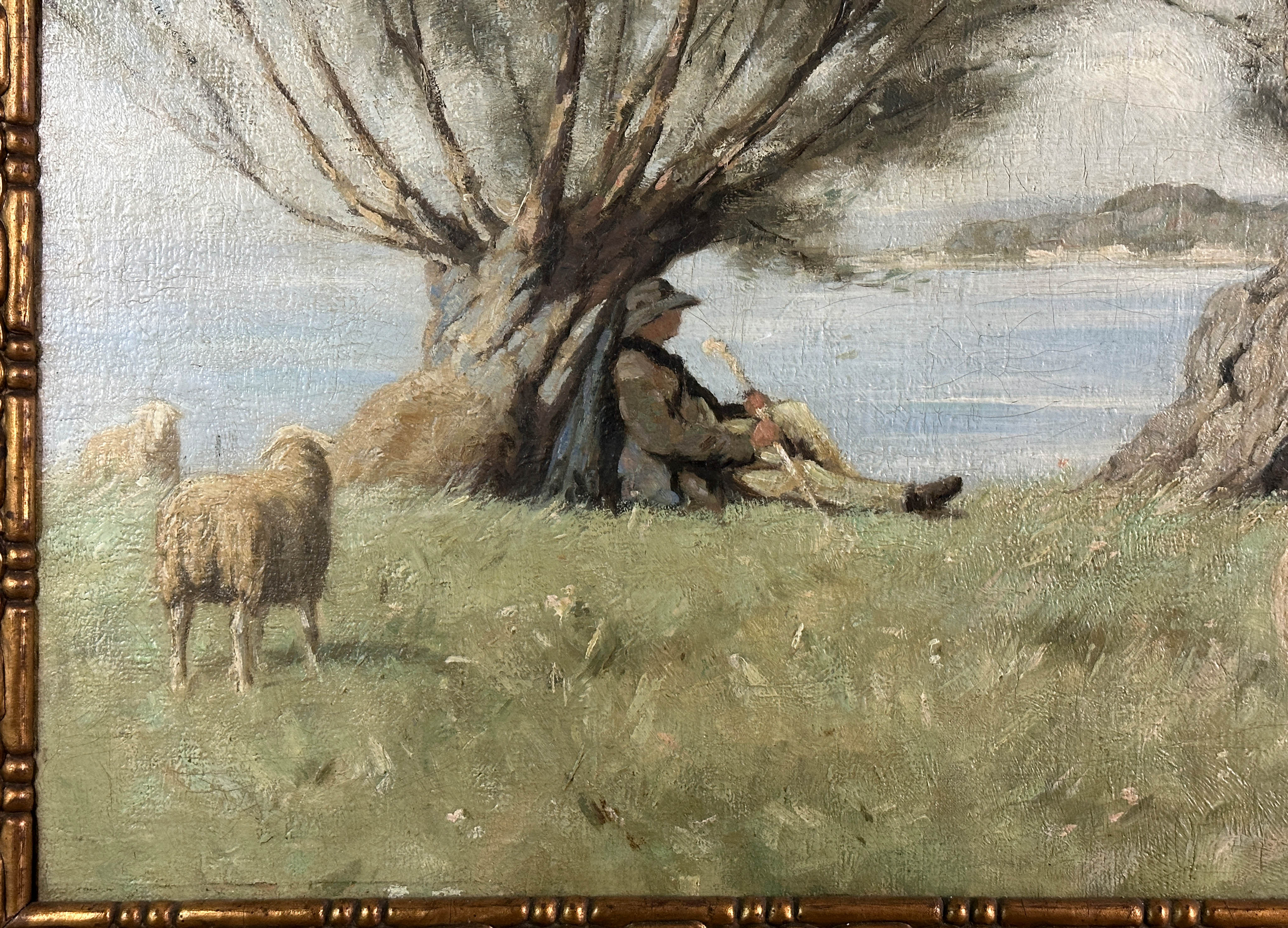 Victor ABELOOS (1881 - 1965). Resting shepherd. Dated 1907. - Image 5 of 15