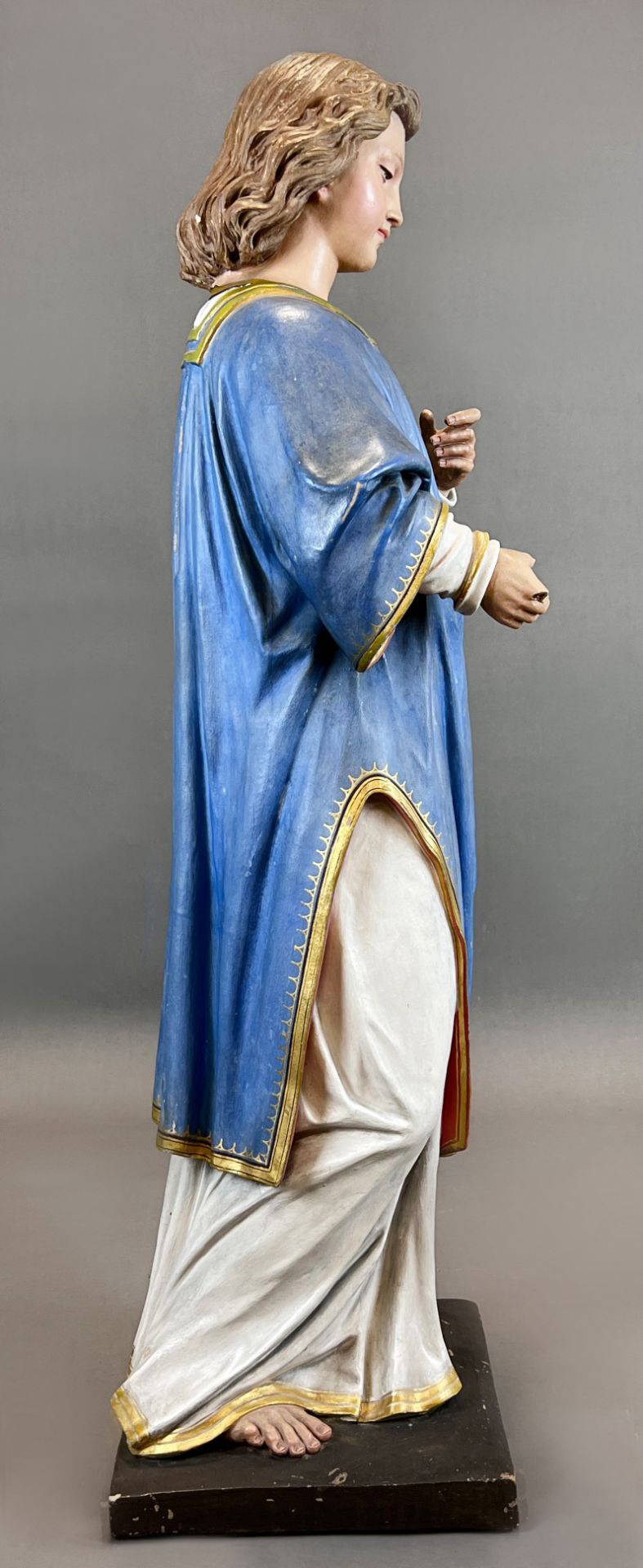 Figure of a saint. Nazarene. Circa 1900. Probably Italy. - Image 7 of 14