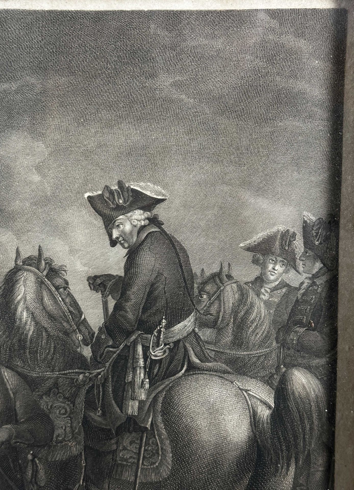"Friedrich II. nach der Schlacht bei Lowositz". Kupferstich. - Bild 4 aus 12