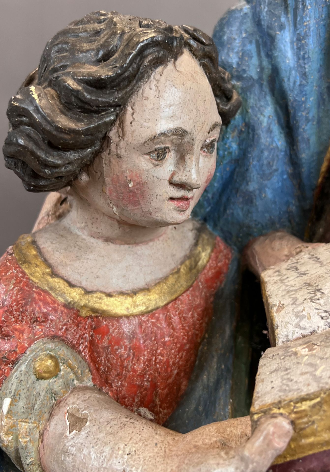 Holzfigur. Hl. Anna mit Maria. Um 1700. Süddeutschland. - Bild 8 aus 13