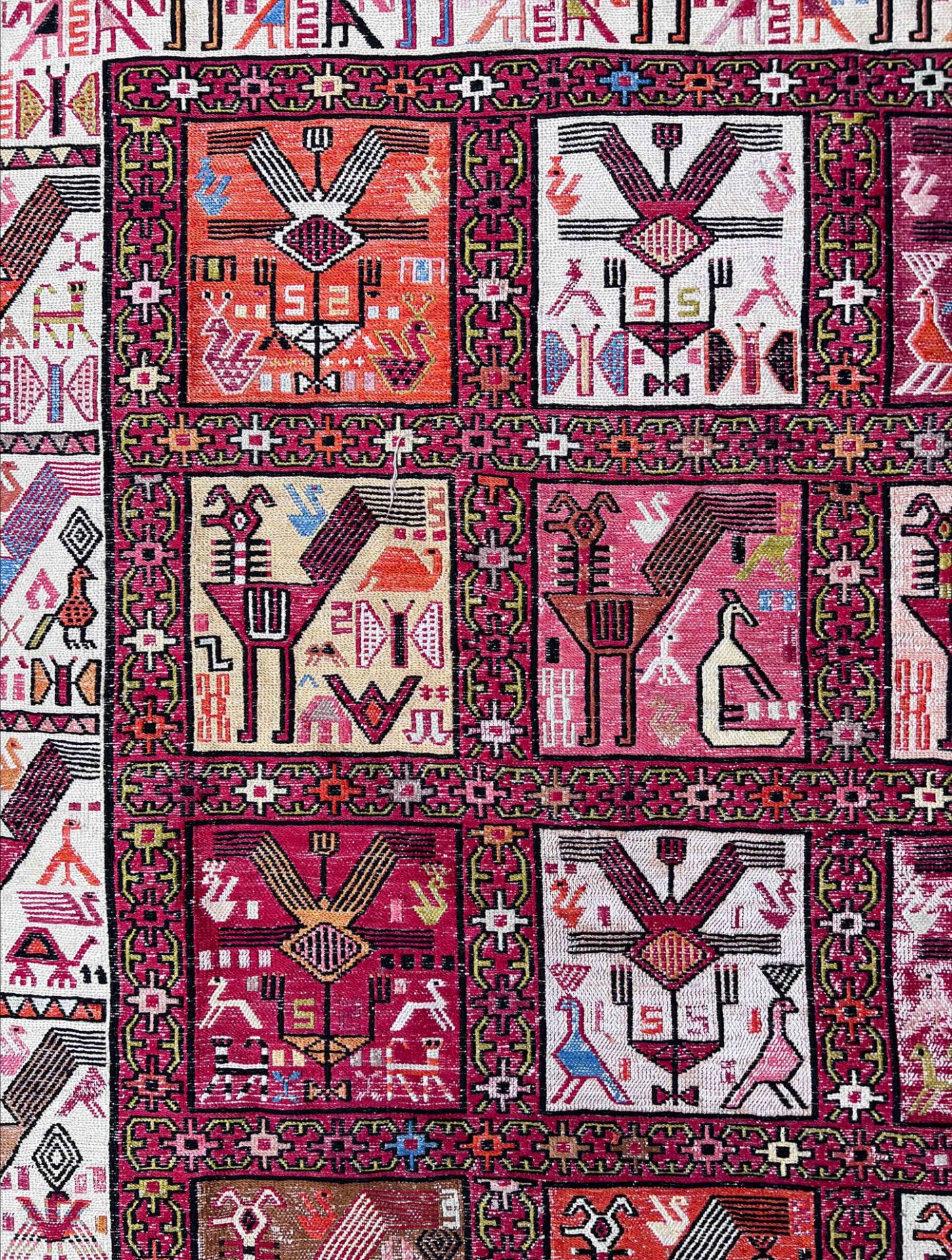 Sumakh. Silk. Oriental carpet. 2nd half of the 20th century. - Image 10 of 14