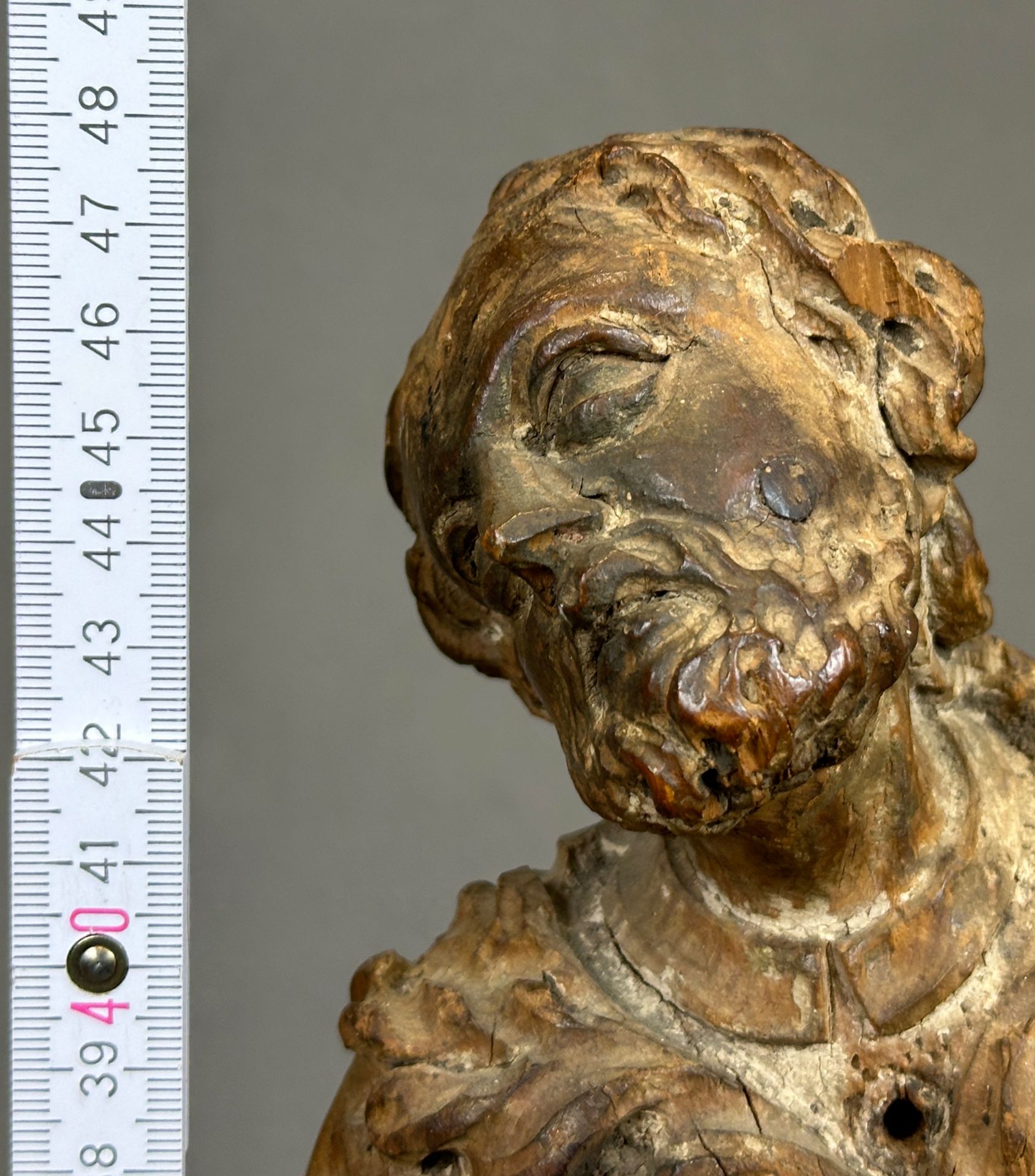 Wooden figure. St Nepomuk. Mid 16th century. Franconia. - Image 11 of 11