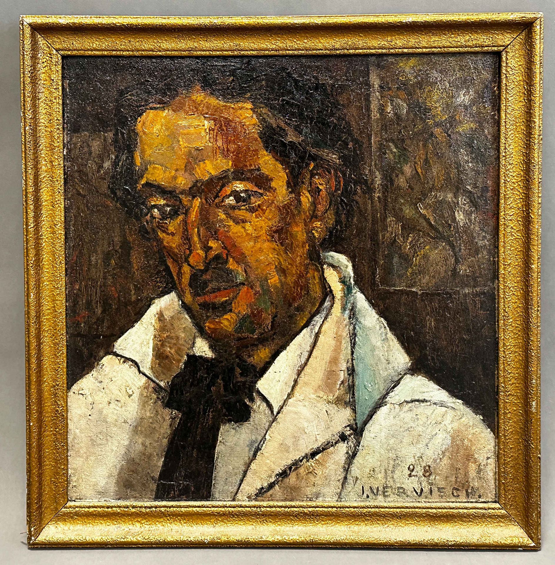 Jean VERVISCH (1896 - 1977). "Self-portrait". Dated 1928. - Image 2 of 14