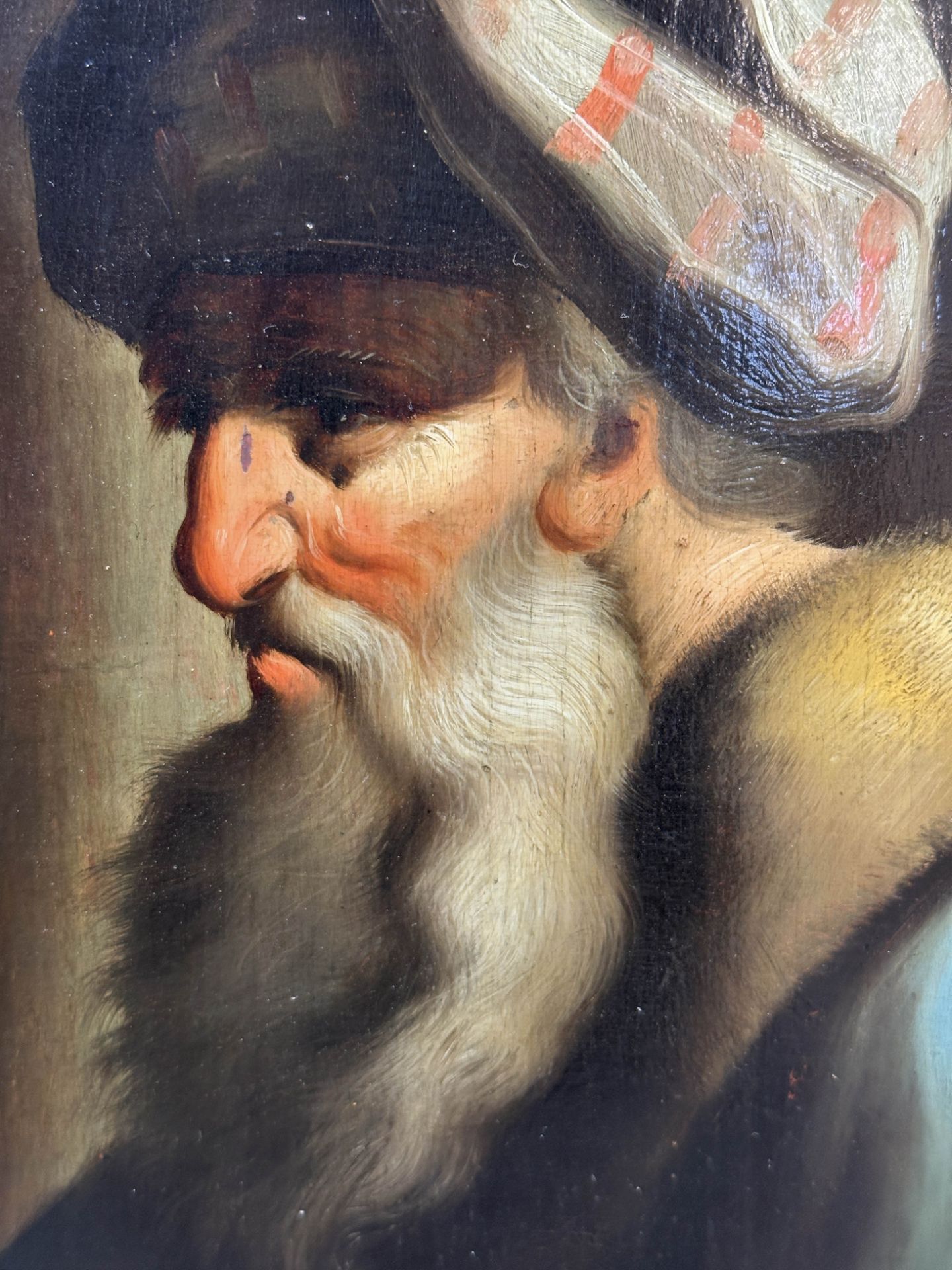 UNSIGNIERT (XIX). Portrait eines alten Mannes mit Bart und Turban. - Bild 7 aus 17