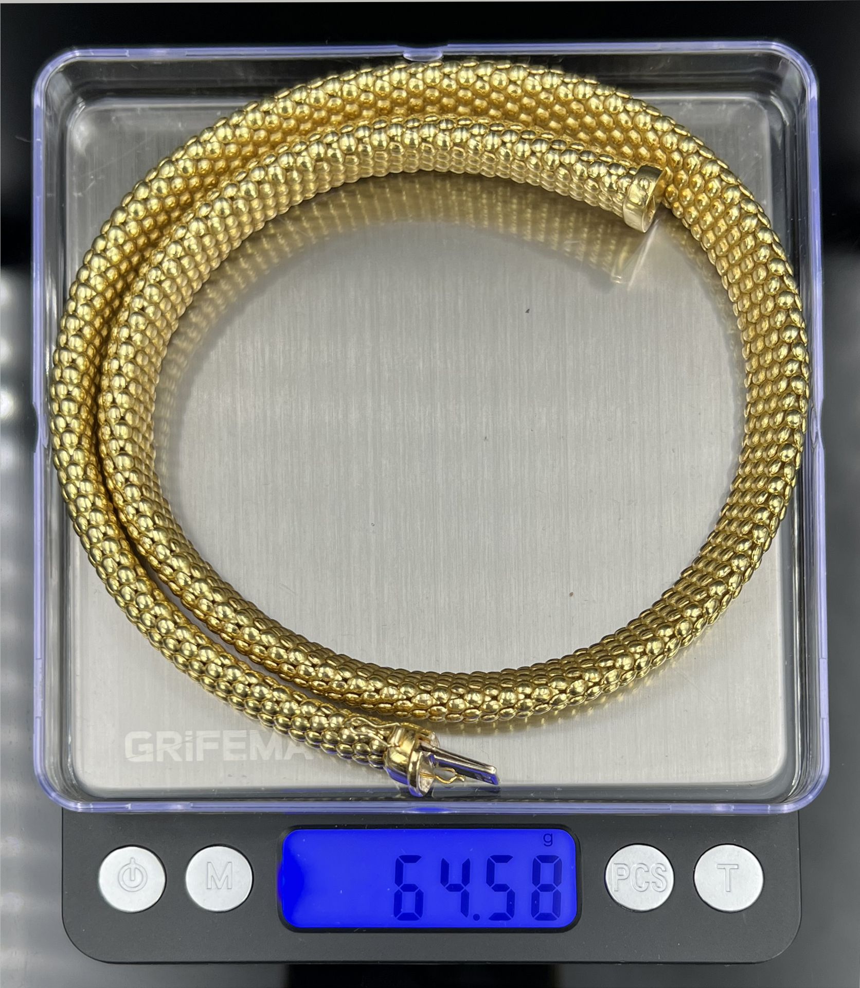 Massive Halskette / Collier. 750 Gelbgold. - Bild 5 aus 5