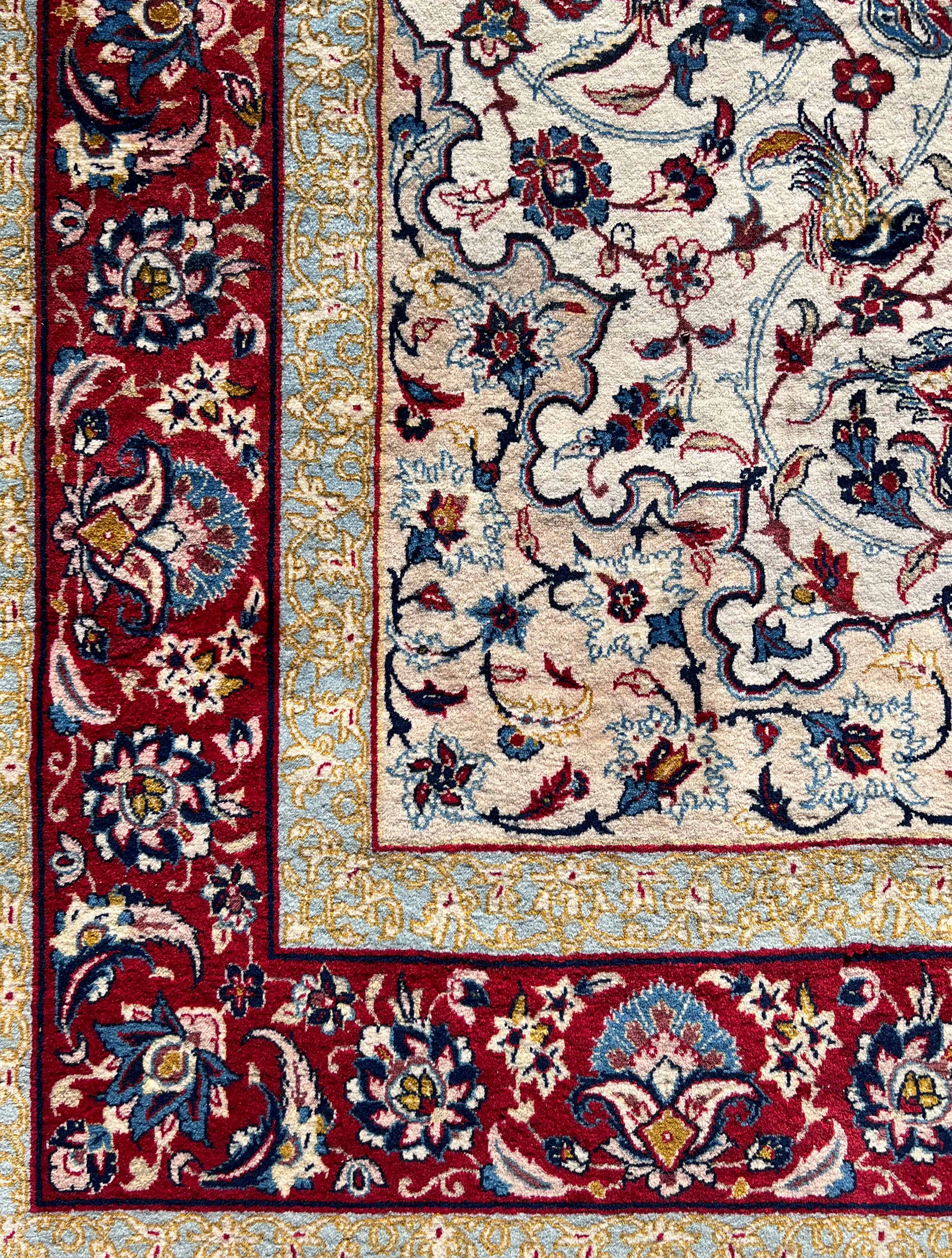 Isfahan. Oriental carpet. Signed. Circa 1940. - Image 8 of 10