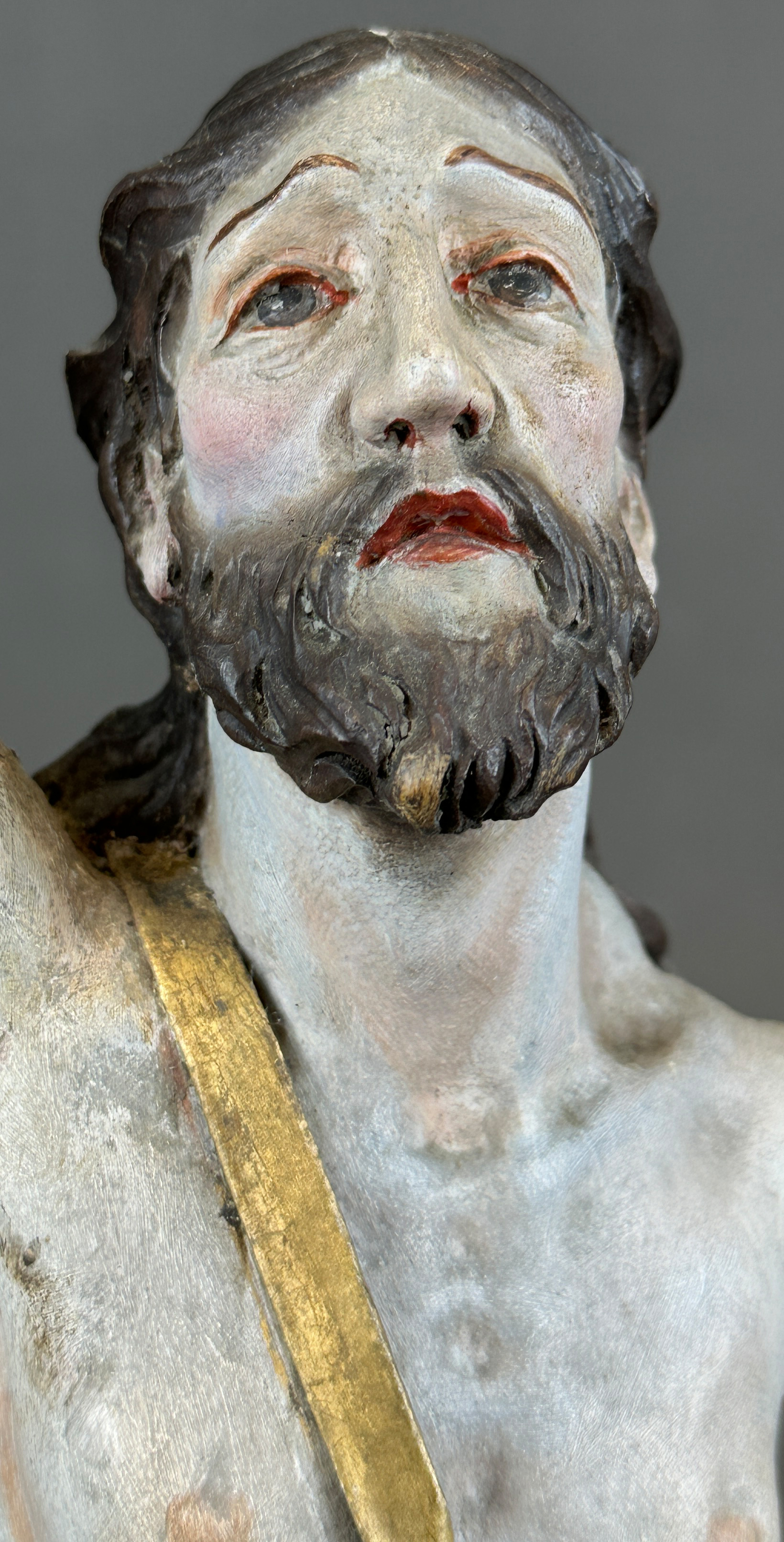 Wooden figure. Jesus Christ risen from the dead. 19th century. South Germany. - Image 7 of 11