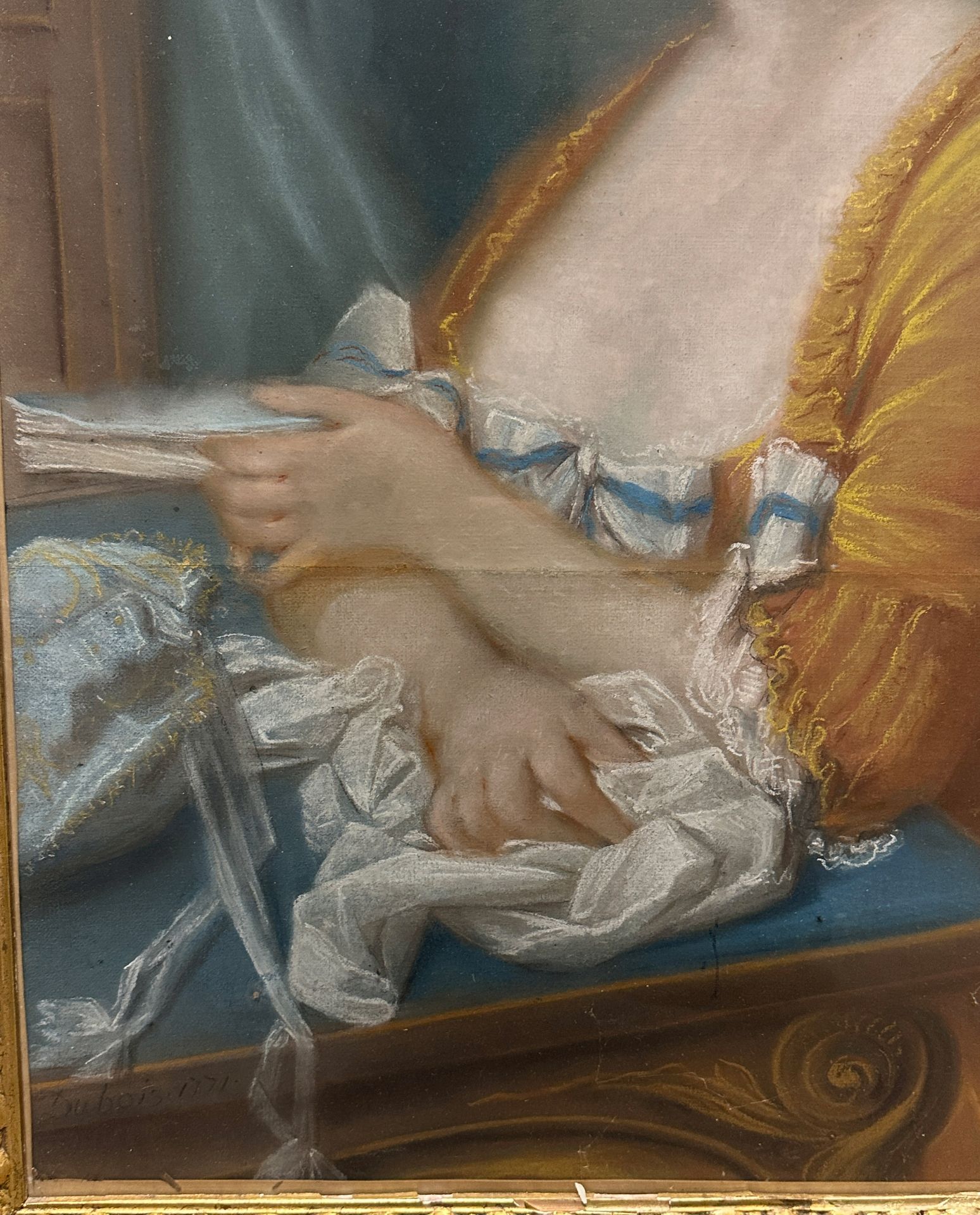 Nicolas Anne DUBOIS DE BEAUCHASNE (1758 - 1835). Portrait of a lady. 1771. - Image 5 of 10