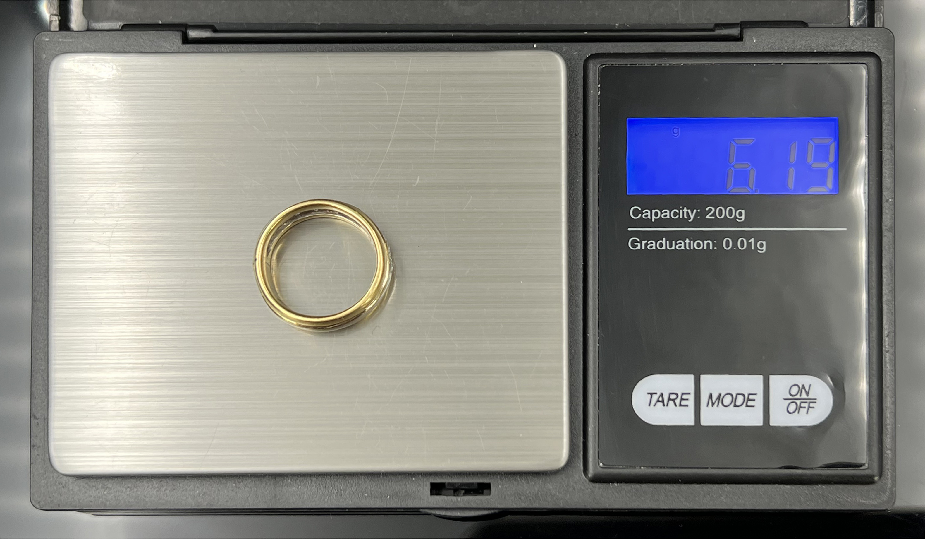 Ladies' ring. 750 yellow gold and white gold with 10 small diamonds. - Image 10 of 10