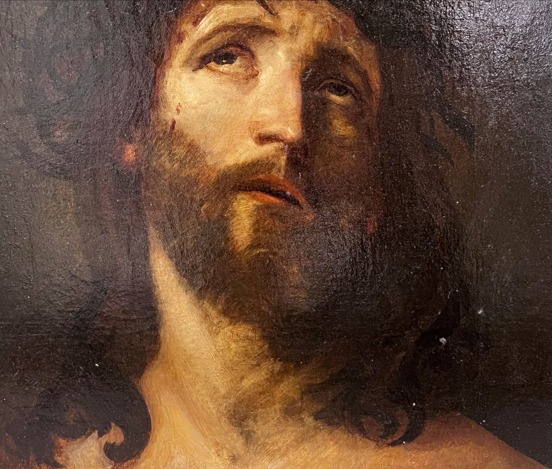 Guido RENI (1575 - 1642) Copy after. "Christ with crown of thorns". - Image 4 of 9