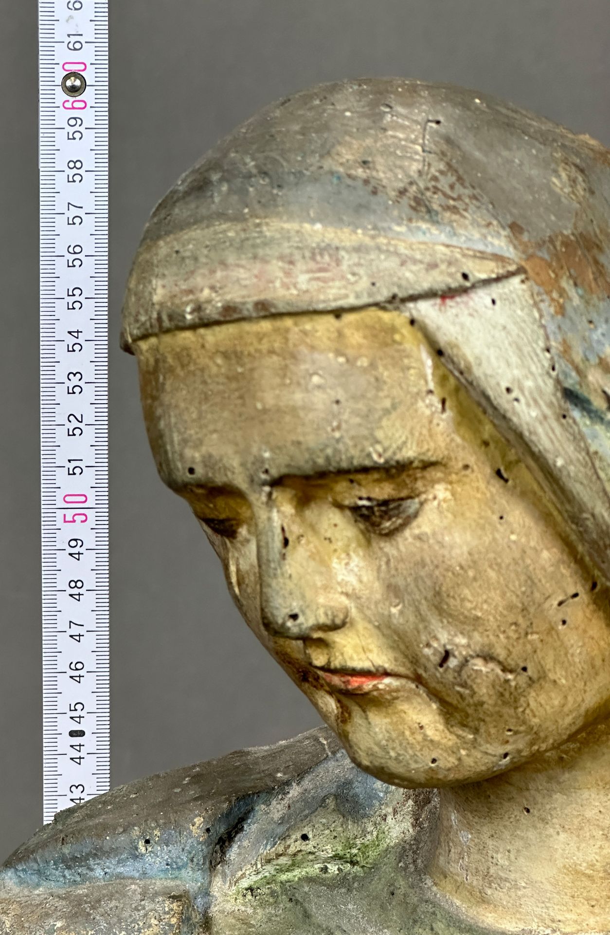 Holzfigur. Marienklage / Pietà. 2. Hälfte 17. Jahrhundert. Niederrhein. - Bild 13 aus 13