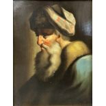 UNSIGNED (XIX). Portrait of an old man with beard and turban.