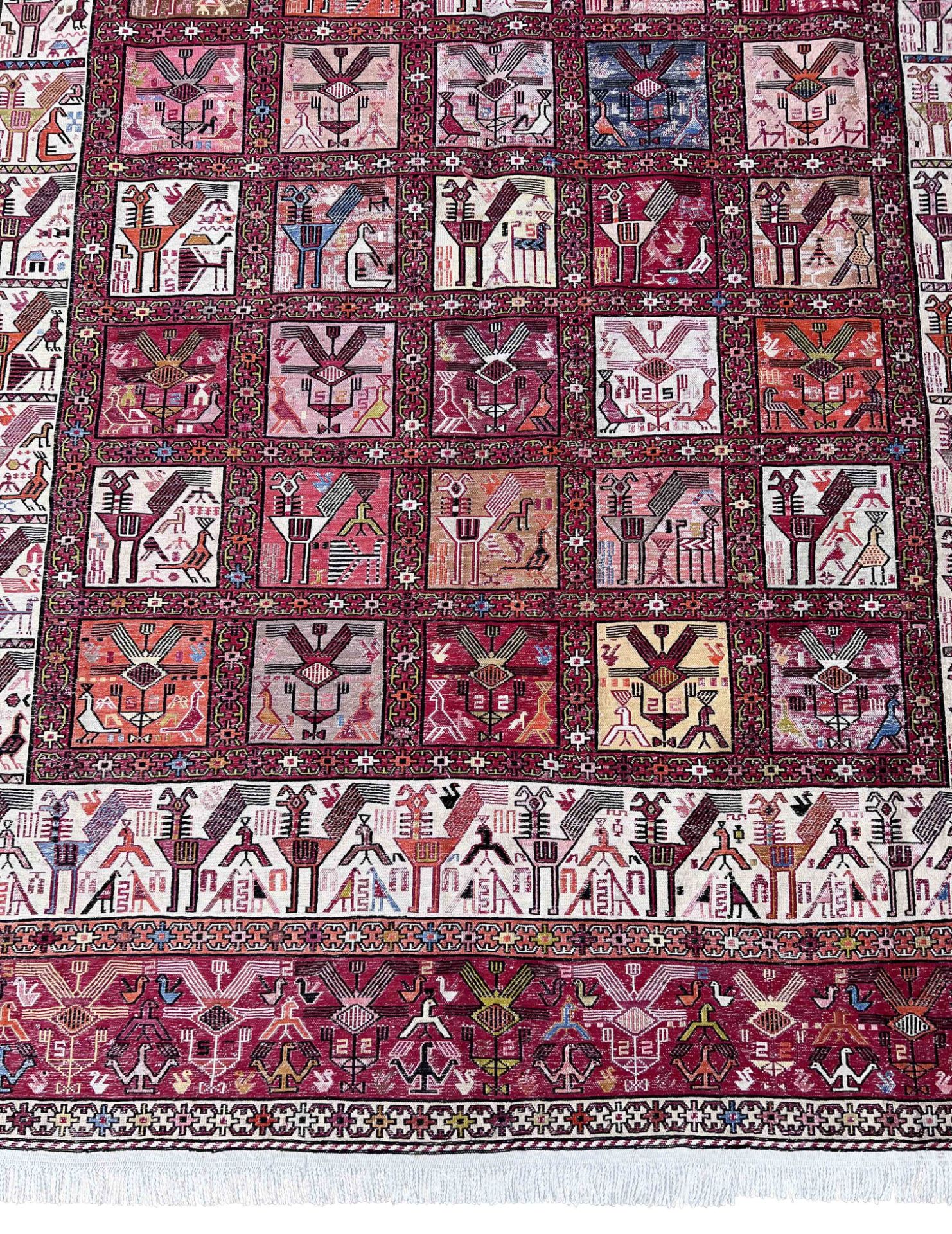 Sumakh. Silk. Oriental carpet. 2nd half of the 20th century. - Image 8 of 14