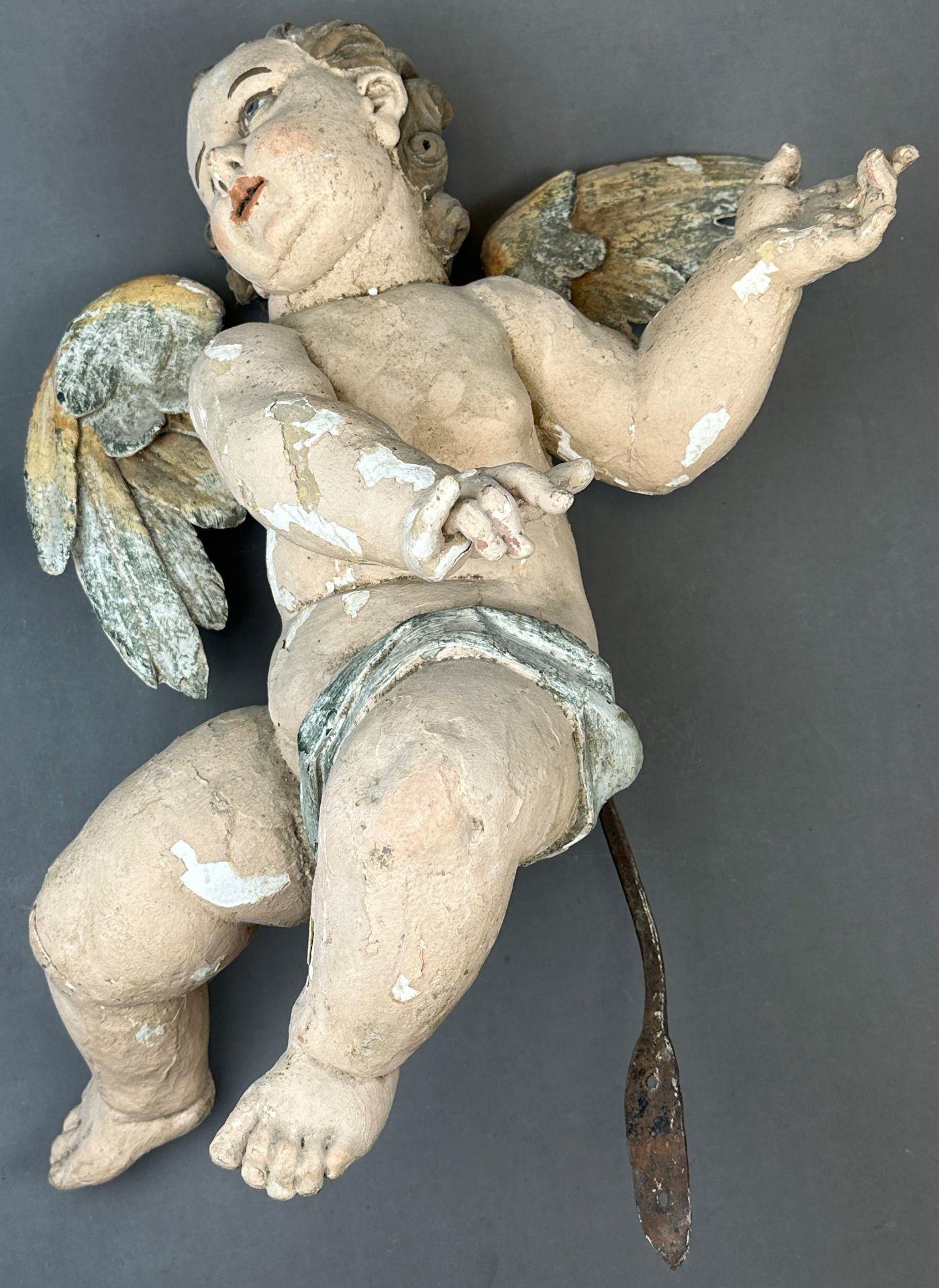 Two baroque putti. Wood. - Image 3 of 20
