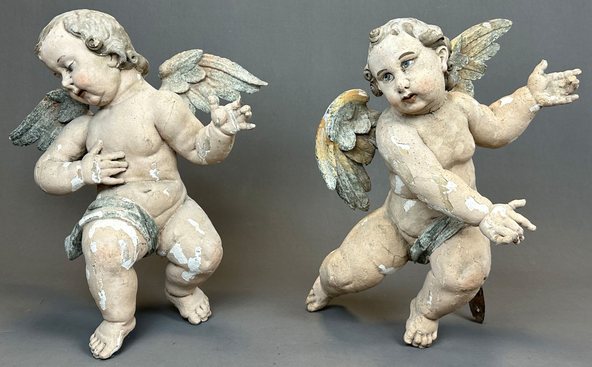 Two baroque putti. Wood. - Image 14 of 20