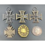 Collection of medals and badges. World War 1.