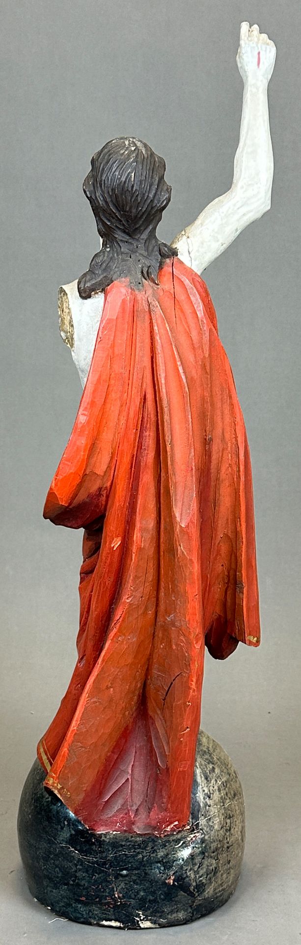 Wooden figure. Jesus Christ risen from the dead. 19th century. South Germany. - Image 3 of 11