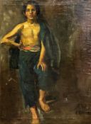 August WOLF (1842 - 1915) zugeschrieben. "Stehender italienischer Junge". Datiert 1909.