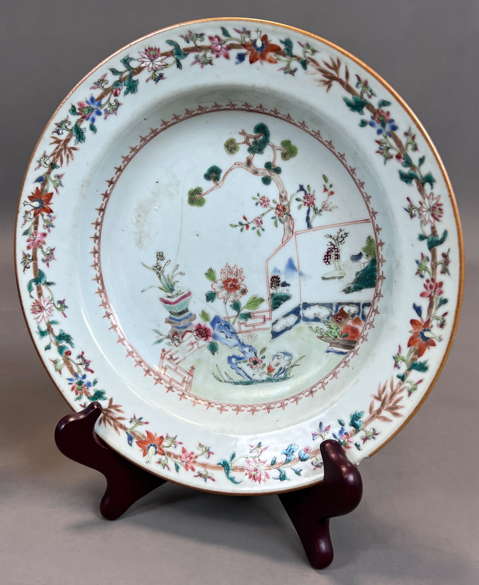 Three plates. China. Famille rose. 19th century. - Image 7 of 17