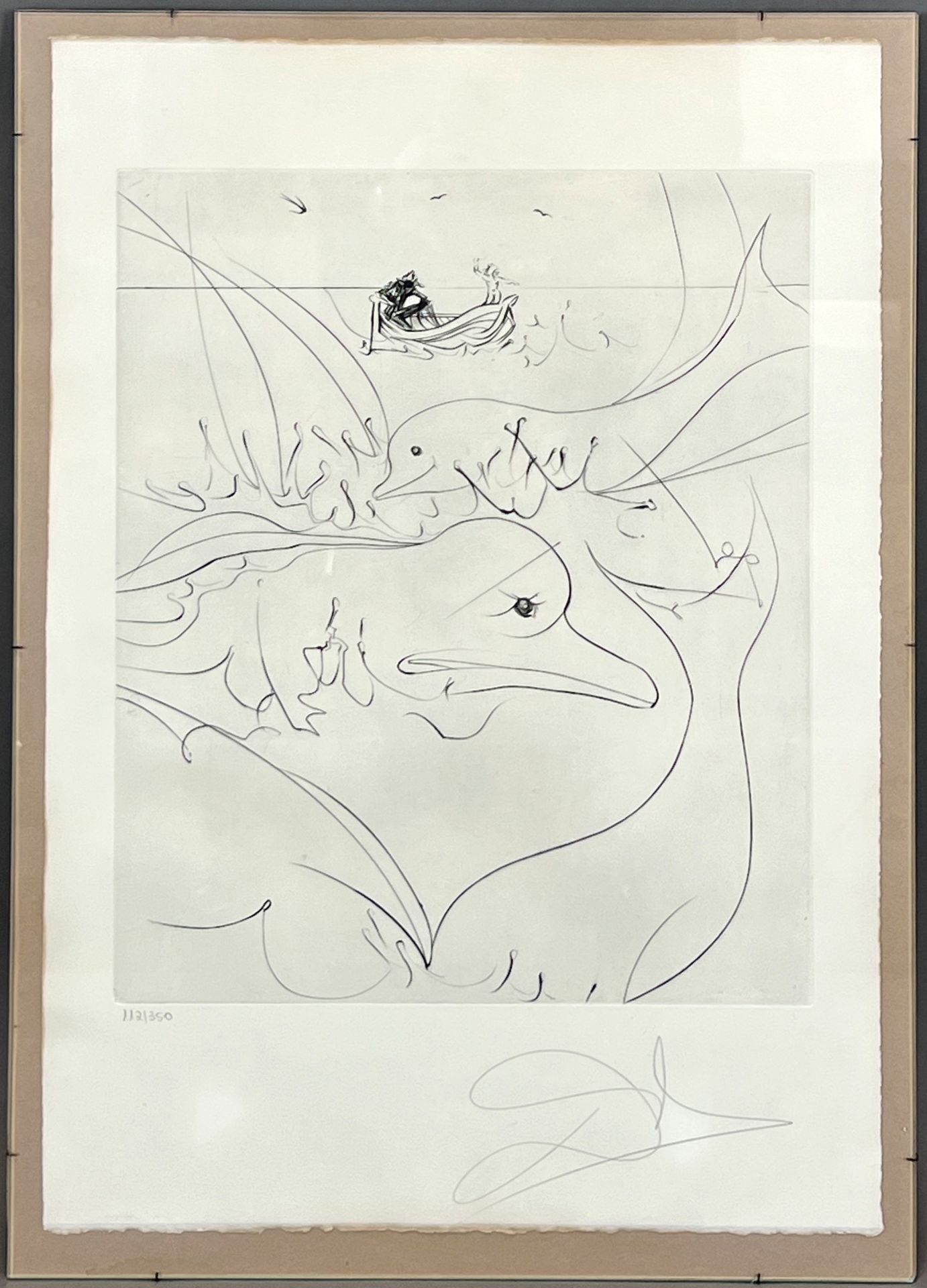 Salvador DALI (1904 - 1989). Aus der Serie "Hemingway, E. Der alte Mann und das Meer".