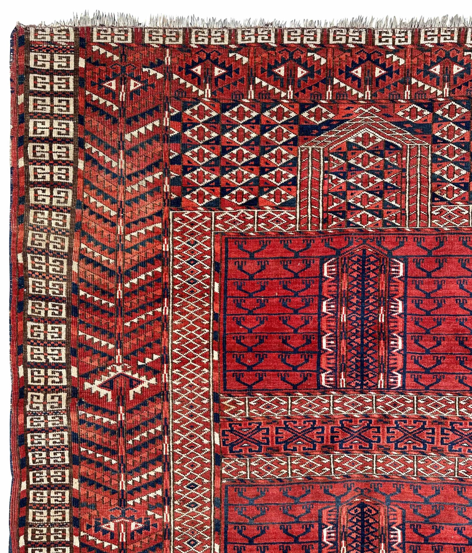 Engsi. Yurt entrance carpet. Turkmenistan. Around 1900. - Image 4 of 7