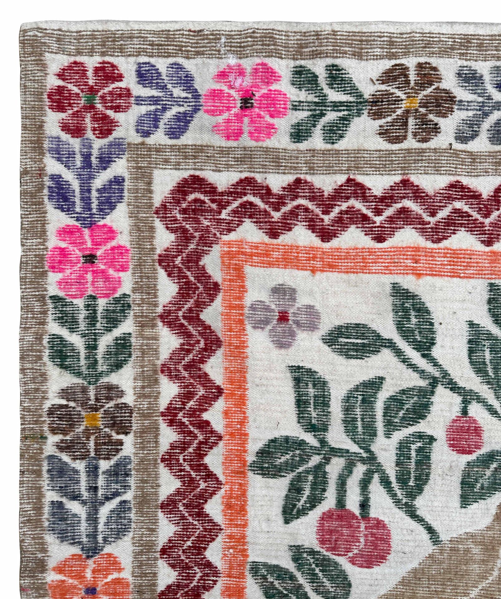 Artistic carpet. Flatweave. Mid 20th century. - Image 5 of 9