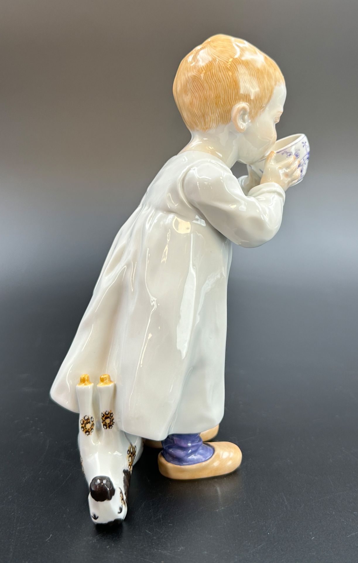 Hentschelkind. MEISSEN. "Child with cup". 1st choice. 1980s. - Image 7 of 11
