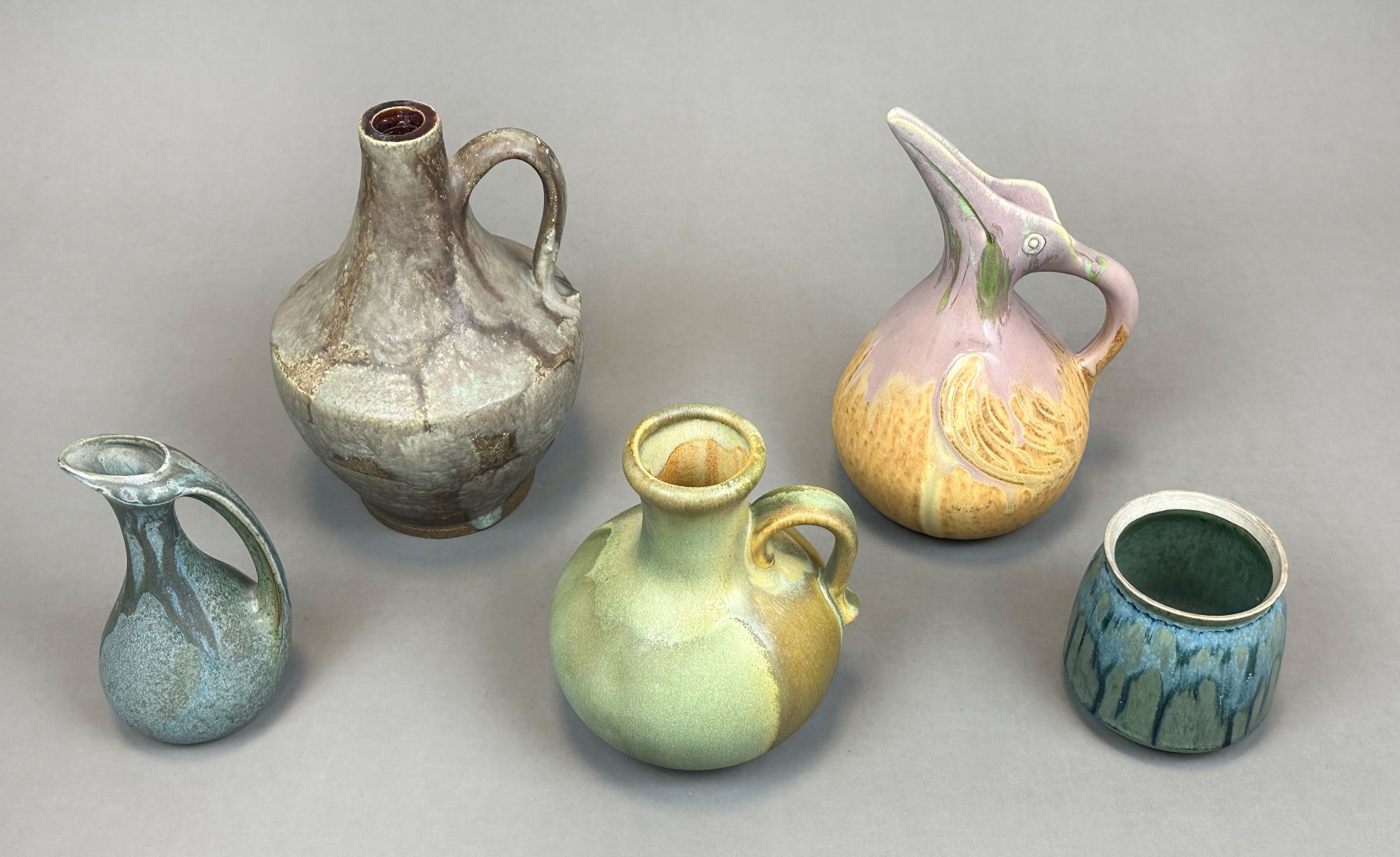 Five ceramic objects. Art Nouveau. Around 1920. - Image 2 of 8