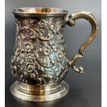Antiker Silberbecher. 925 Sterling Silber. England. 1762.