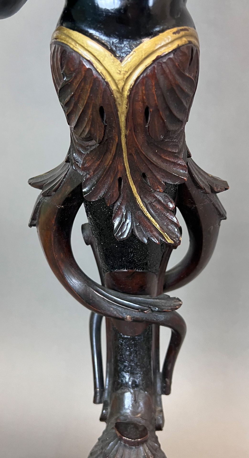 Blackamoor torch stand. Wood. Late 19th century. - Image 10 of 13