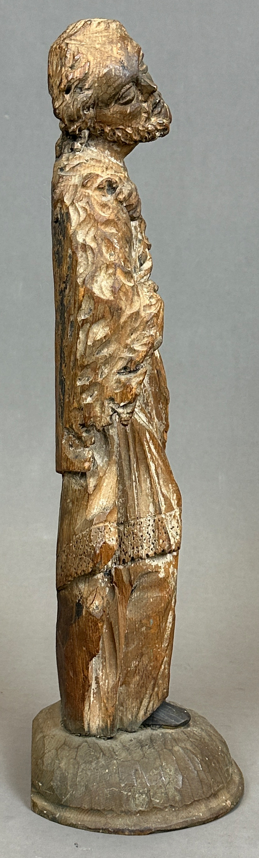 Wooden figure. St Nepomuk. Mid 16th century. Franconia. - Image 4 of 11