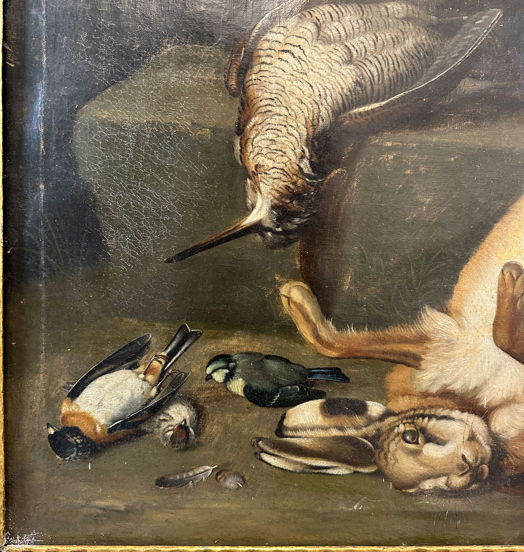 Jan WEENIX (1640/41 - 1719) in the manner of. Still life with dead hare and poultry. - Image 5 of 12