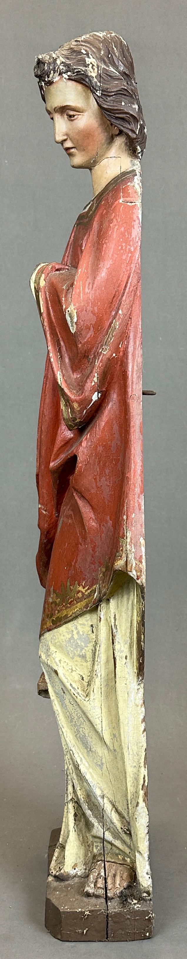 Wooden figure. St Nepomuk. 1st half of the 19th century. Germany. - Image 3 of 13