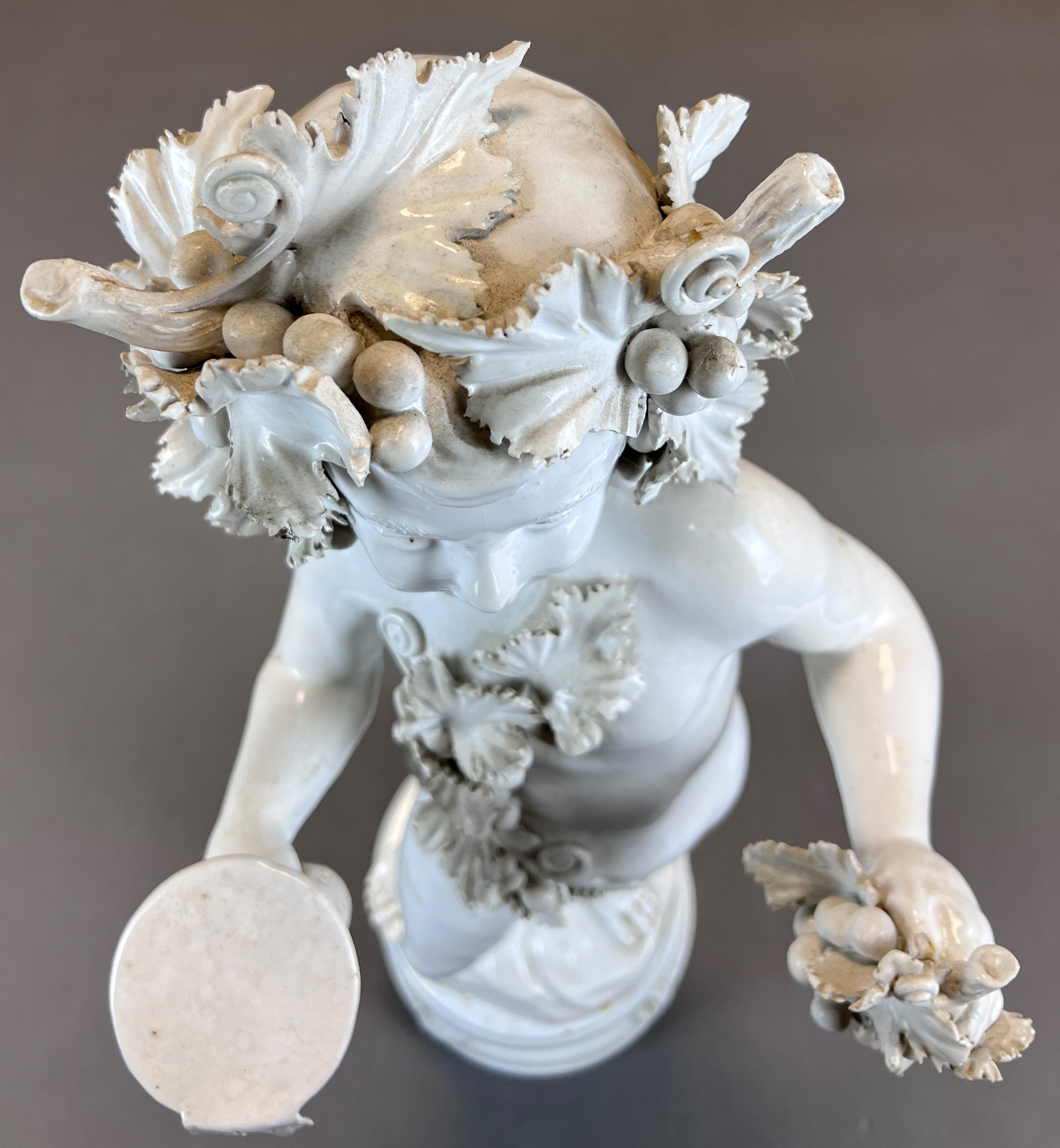 Große Figur des Bacchus. Wohl Capodimonte. 20. Jahrhundert. - Bild 14 aus 16